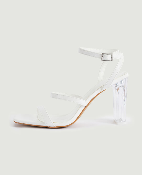 Sandales avec talons plexi blanc - Pimkie