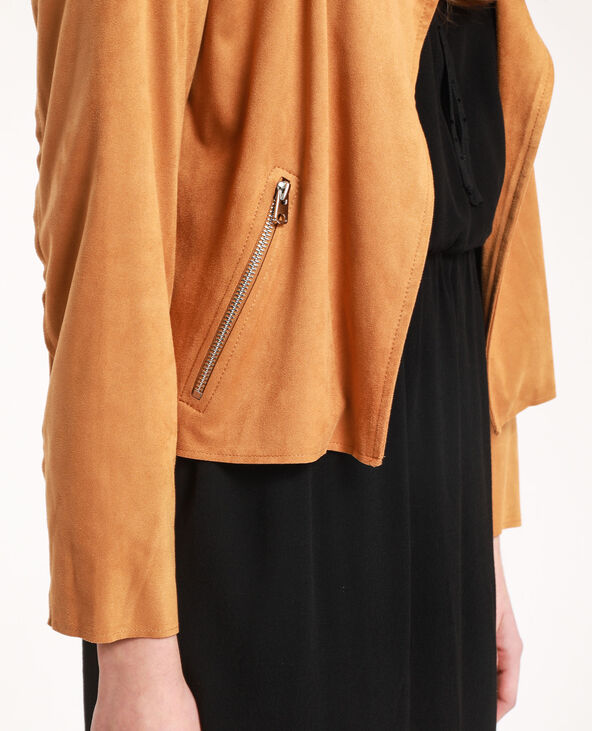 Veste suédine camel - Pimkie