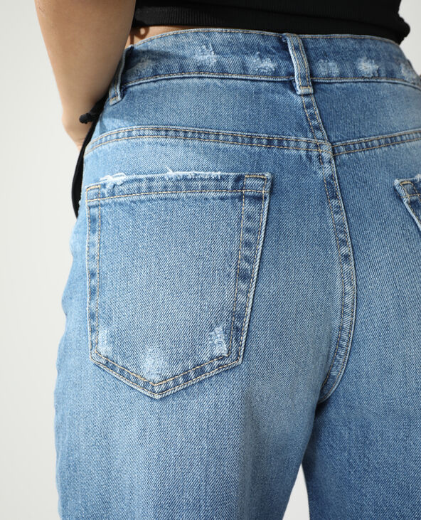 Bermuda en jean high waist bleu - Pimkie
