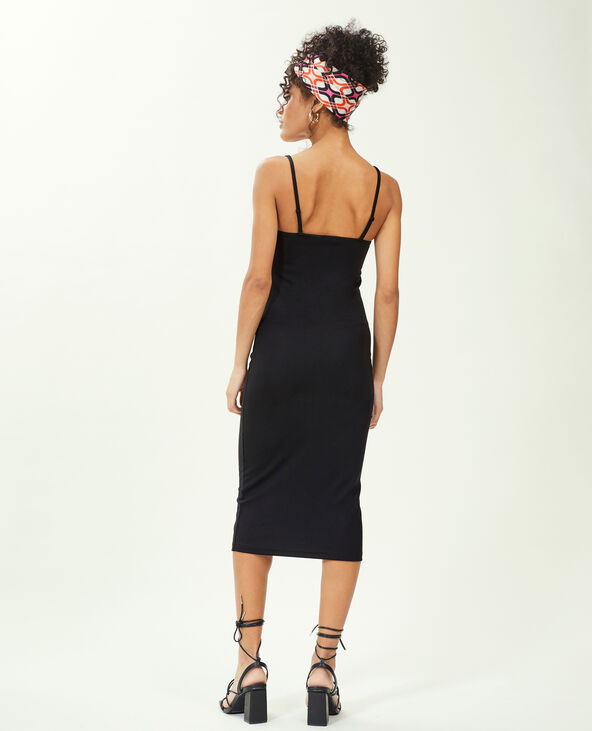 Robe moulante midi noir - Pimkie