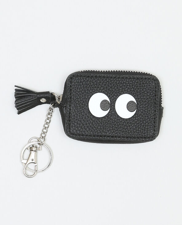 Mini porte-monnaie porte -clés noir - Pimkie