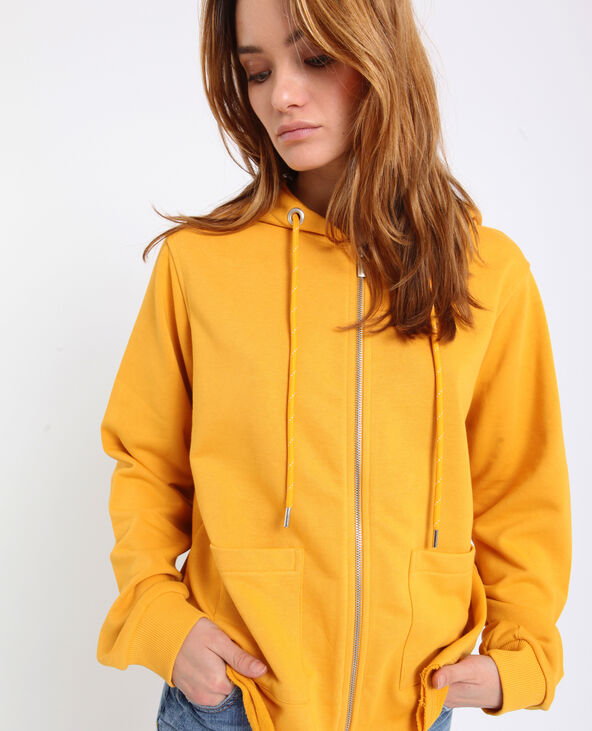 Gilet à capuche jaune ocre - Pimkie