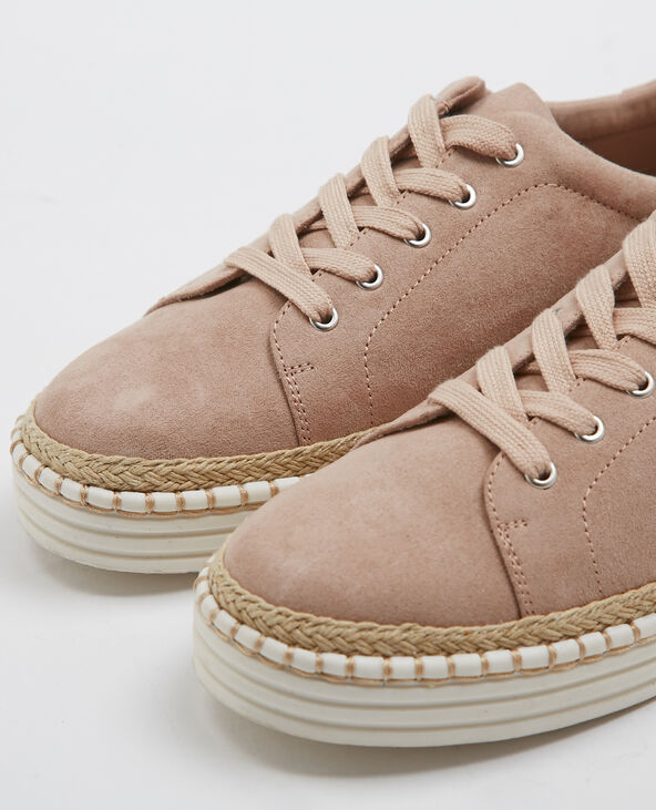 Tennis compensées taupe - Pimkie