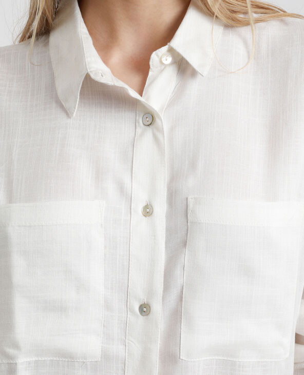 Chemise longue blanc - Pimkie