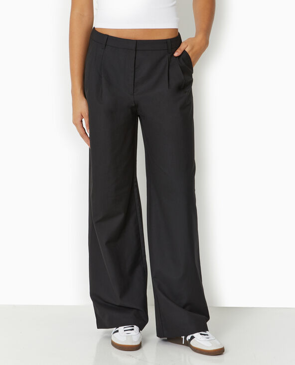 Pantalon city large et droit noir - Pimkie