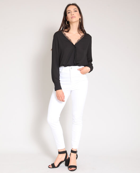 Jean skinny taille haute blanc - Pimkie