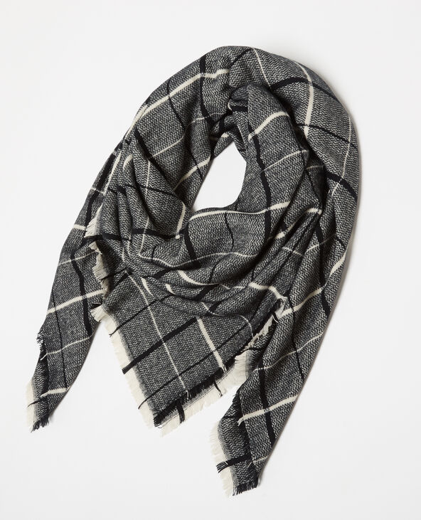 Echarpe plaid bleu clair - Pimkie