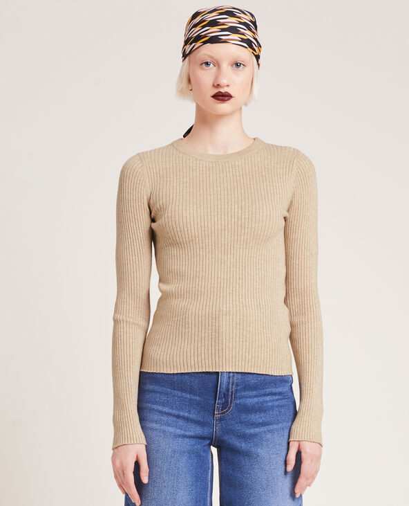 Pull côtelé beige - Pimkie