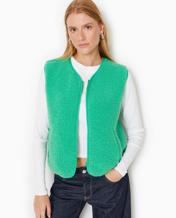 Gilet sans manches effet mouton