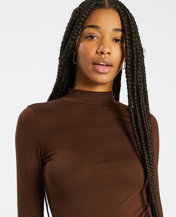 Sous pull 2025 marron femme