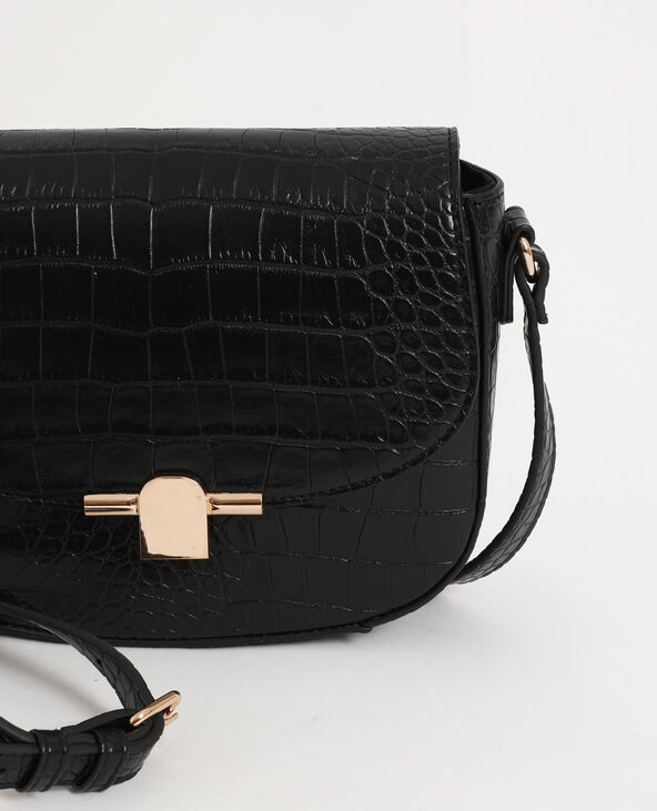 Petit sac croco noir - Pimkie