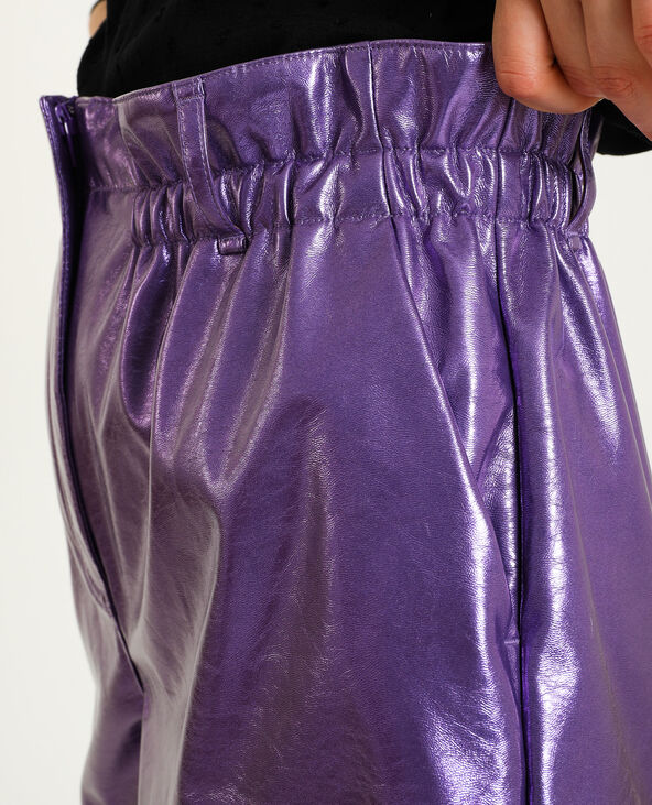 Short simili cuir lilas - Pimkie