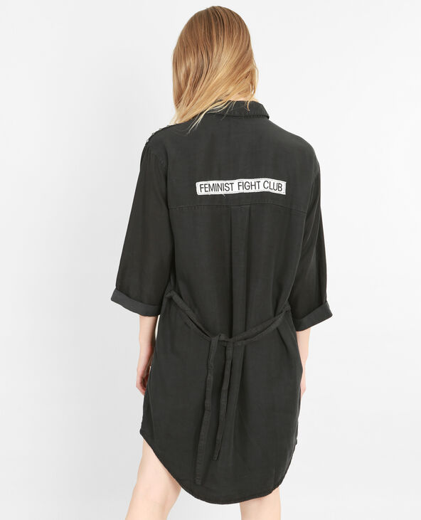 Robe chemise cloutée noir - Pimkie