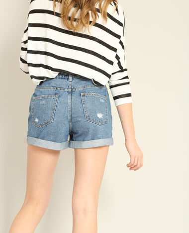 Short en jean mum bleu - Pimkie