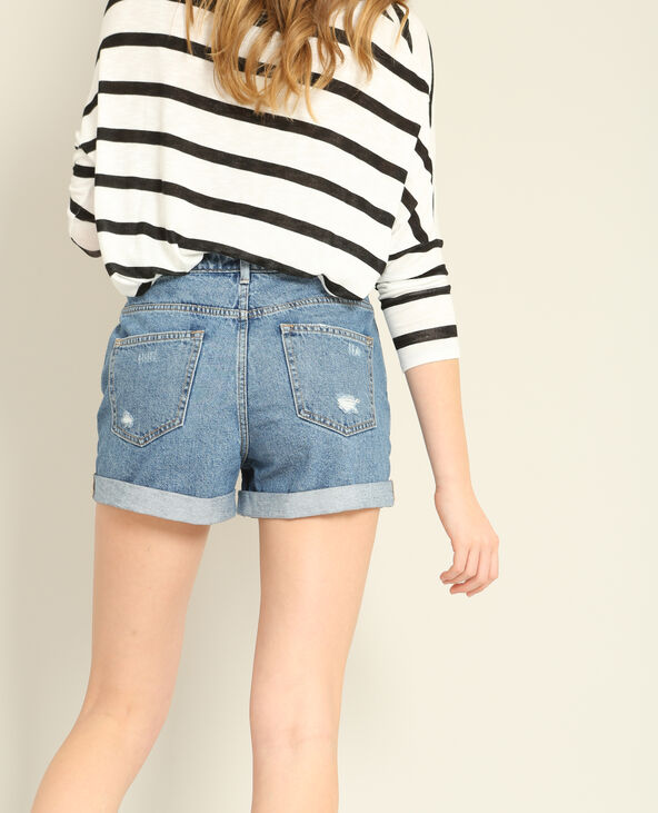 Short en jean mum bleu - Pimkie