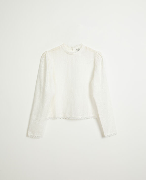 Blouse broderie anglaise blanc - Pimkie