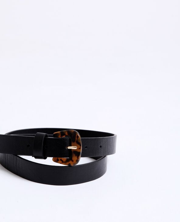 Ceinture en simili cuir noir - Pimkie