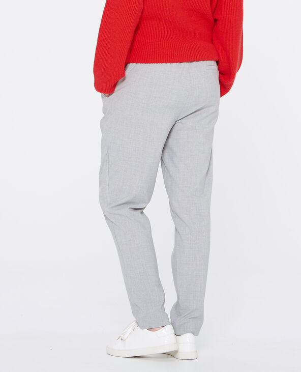 Pantalon carotte gris chiné - Pimkie