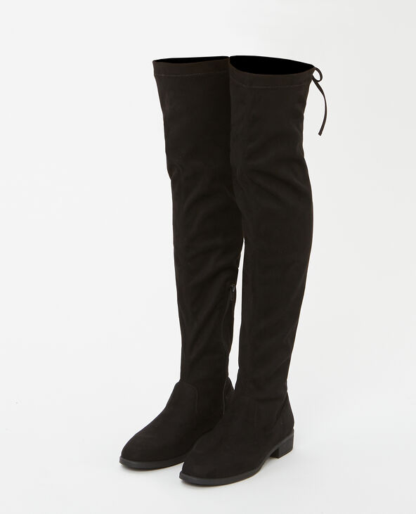 Bottes cuissardes microfibre noir - Pimkie