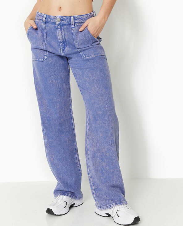 Jean wide souple taille regular lilas - Pimkie
