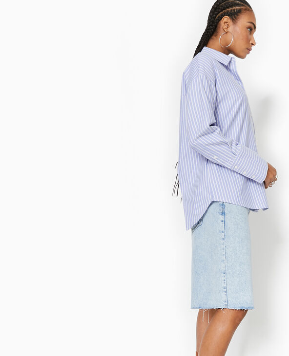 Chemise oversize avec cut out au dos bleu - Pimkie