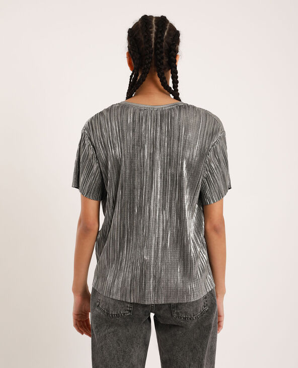 T-shirt brillant argenté - Pimkie