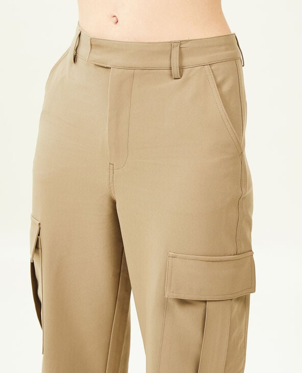 Pantalon cargo bas resserrables vert kaki - Pimkie