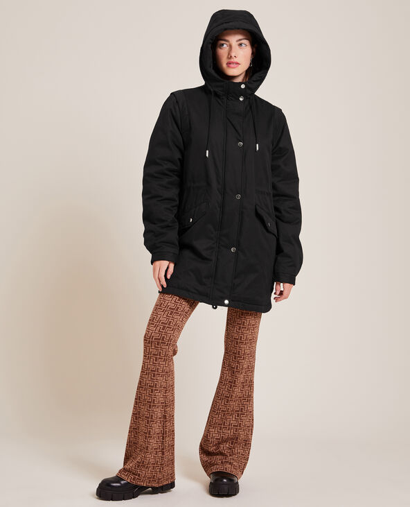 Parka avec doublure fourrure noir - Pimkie