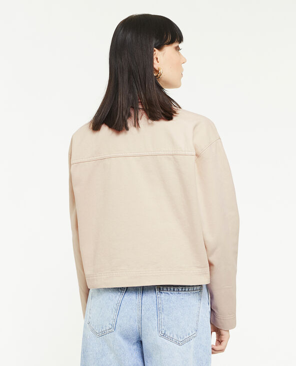 Veste courte avec boutons métalliques beige - Pimkie