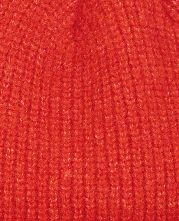 Bonnet avec revers orange - Pimkie