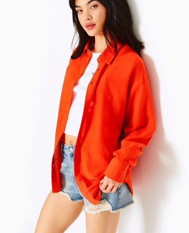 Chemise Femme Oversize Blanche Cintree Flanelle Pimkie