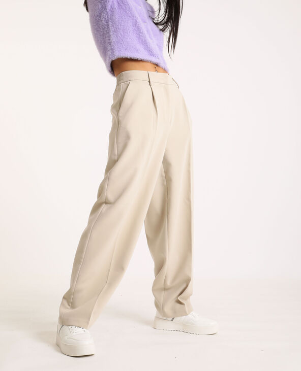 Pantalon store ample beige