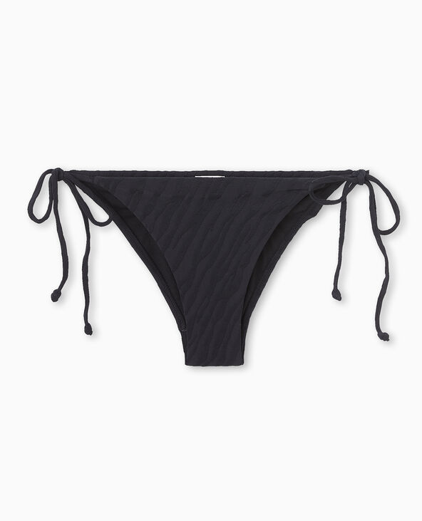 Bas de maillot de bain culotte avec nouettes noir - Pimkie