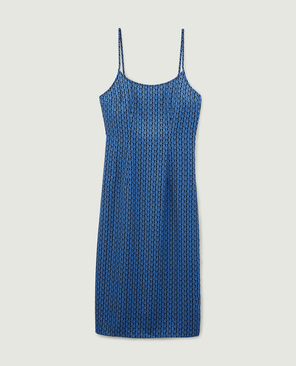 Robe chemise maille transparente bleu - Pimkie