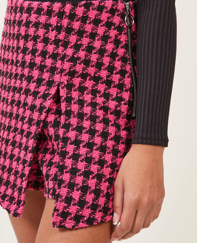 Jupe-short en tweed noir - Pimkie