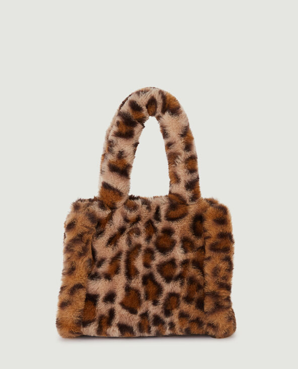 Mini sac effet fourrure léopard beige - Pimkie