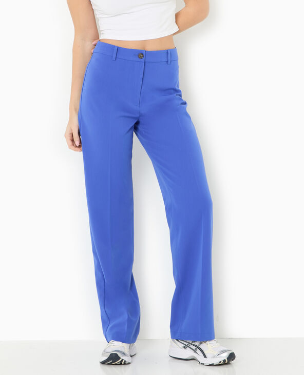 Pantalon city droit bleu électrique - Pimkie
