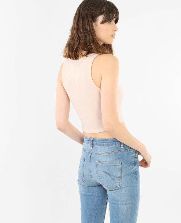 Cropped top pailleté cuivré - Pimkie