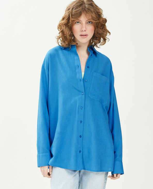 Chemise oversize bleu - Pimkie
