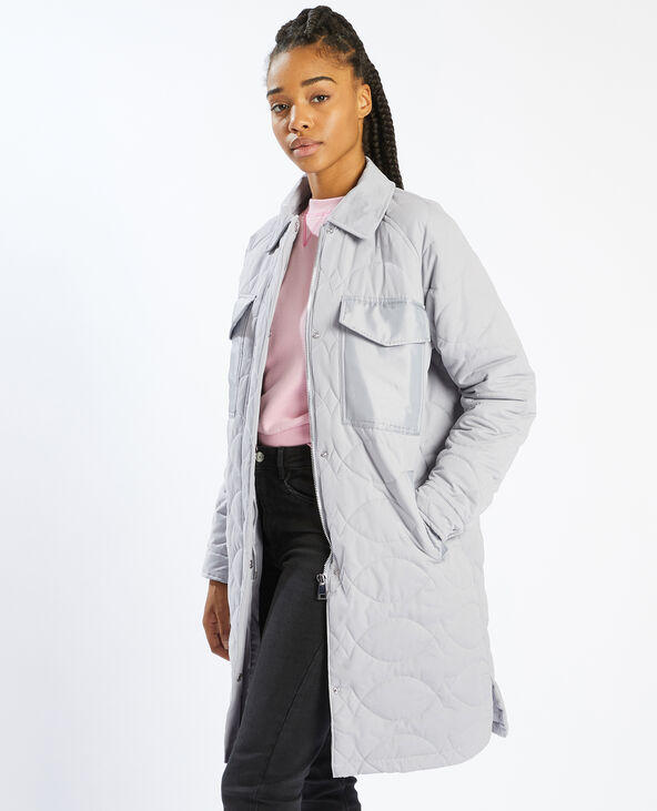 Manteau oversize matelassé bleu turquoise - Pimkie
