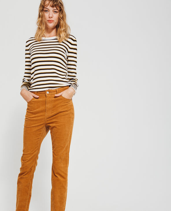 Pantalon velours camel femme online