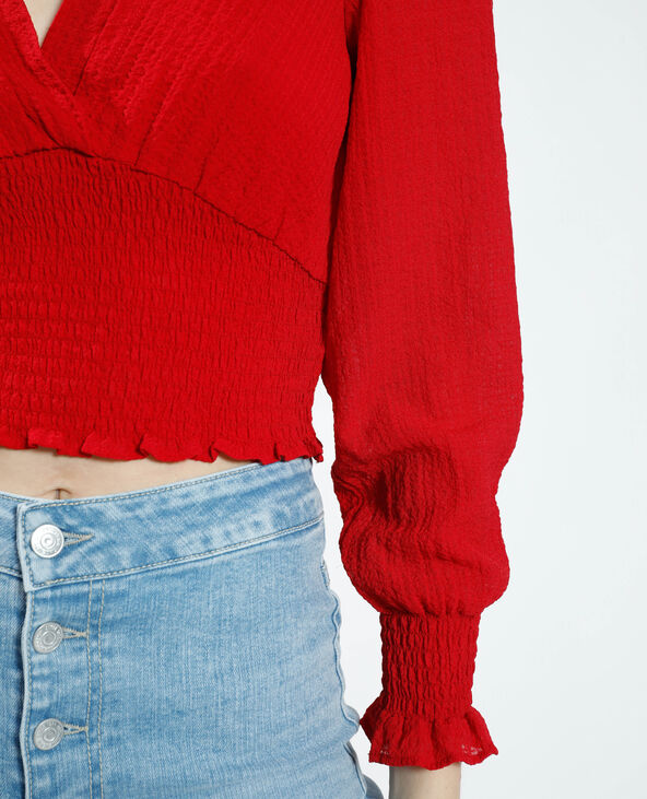 Chemisier cropped rouge - Pimkie