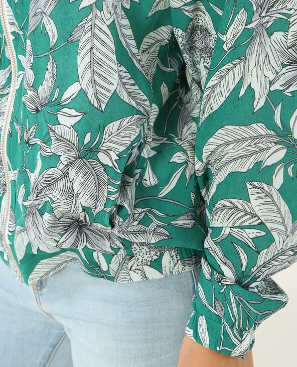 Bomber imprimé tropical blanc - Pimkie