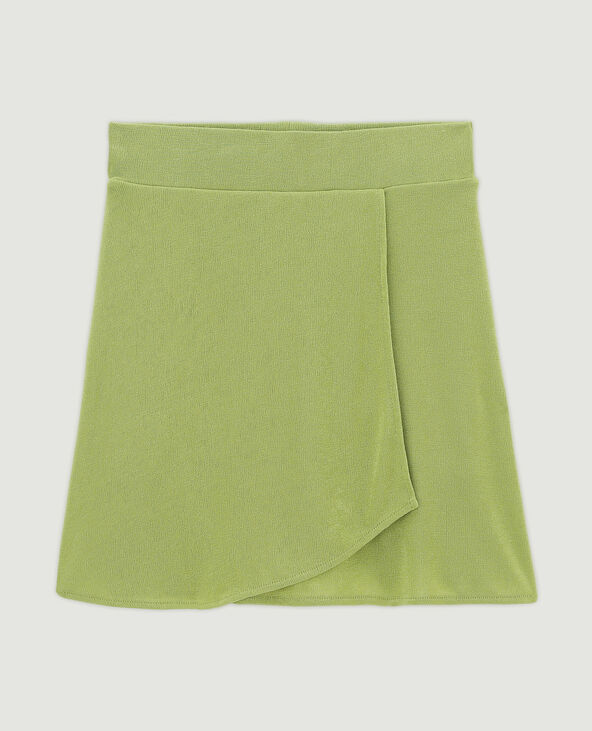 Jupe-short en tissu fluide vert kaki - Pimkie