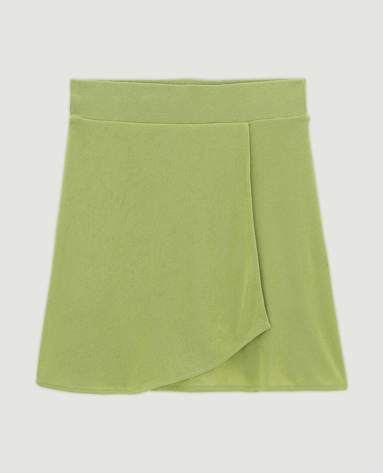 Jupe-short en tissu fluide vert kaki - Pimkie
