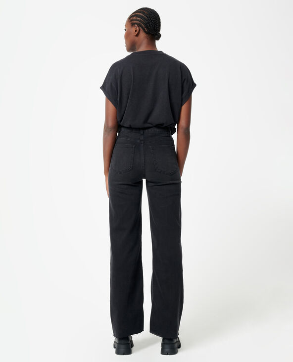Jean straight taille haute noir - Pimkie