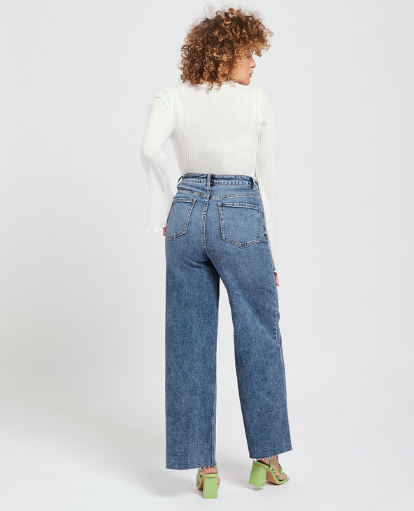 Jean large effet délavé bleu - Pimkie