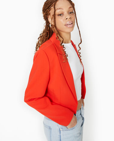 Veste Blazer Femme Long Noir Blanc Tailleur Ville Pimkie