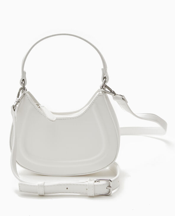 Mini sac rigide forme demi-lune blanc - Pimkie