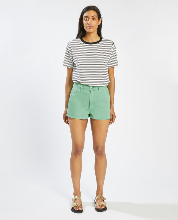 Short en jean coloré vert olive - Pimkie